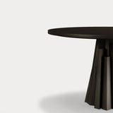 Dolmen Lana Dining Table, base detail in black oak