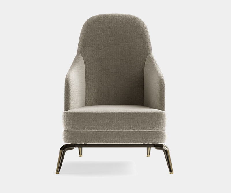 Modern design Summers armchair featuring high-end upholstery and sleek lines.