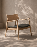 Mono Solid Oak & Black Lounge Chair