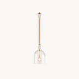 Mezzo Collection Moore Ceiling Lamp, gold plated brass and clear glass, available from Touched Interiors UK