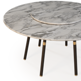 Nero Round Marble Outdoor Dining Table