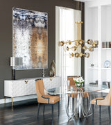 Elle Dining Table, styled in a dining room