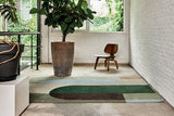 Serge Lesage Ombres Emerald Rug in emerald, room view