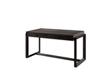 Offset Solid Oak Desk - Black