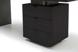 Oston Office Desk - Smoke Oak - Right Hand Drawers