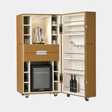 Coleccion Alexandra Axel Coffee Station in Babel Fondotinta leather with matt cream lacquer