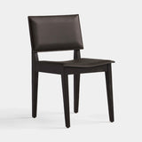 Coleccion Alexandra Tempo Dining Chair in midnight with antique nickel and leather 40
