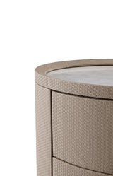 Ritz Bedside Table - White Marble