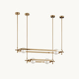 Mezzo Collection Roger Ceiling Lamp, gold plated brass and glass globes, available from Touched Interiors UK
