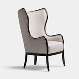 Coleccion Alexandra Spock Armchair in Visby 03 fabric with ebony frame