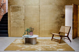 Serge Lesage Stretch Gold Rug in gold, room view