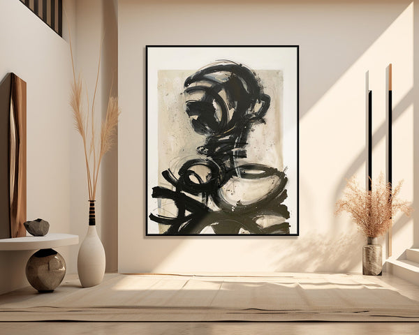 Interno Nero 1 Canvas Artwork