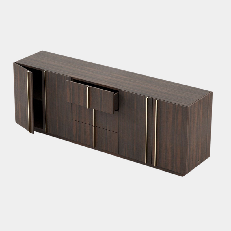 Santa Cristina Wood Sideboard With Metal Detail