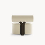 Dolmen Savannah Armchair in Nobilis Timeo 10876-03 fabric, black oak base, fourth view