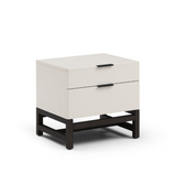 Webb Bedside Table - Matte Beige