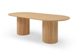 Lantine 240 Dining Table - Pill Shaped - Ash Oak