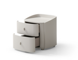 Vertu Bedside Table - Matte Beige