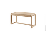 Offset Solid Oak Desk - Natural