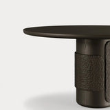 Dolmen Sienna Dining Table, base detail in black oak