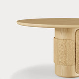 Dolmen Sienna Dining Table, base detail in natural oak