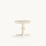 Mezzo Collection Sinclair Outdoor Side Table, painted metal and gold plated brass, available from Touched Interiors UK