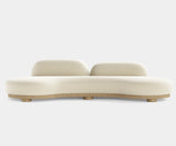 High-end Skim Sofa featuring natural oak and premium fabric design.