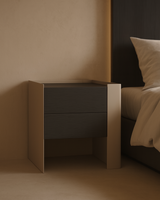 Tunica Bedside Table - Taupe - Pair