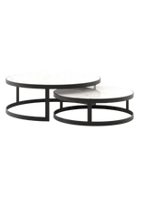 Laskasas Lua Coffee Table: Polished Marble Coffee Table Cluster