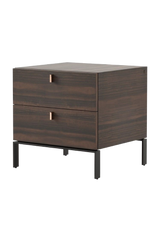 Laskasas Amber Bedside Table: Streamlined Luxury Nightstand