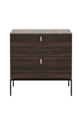 Laskasas Amber Bedside Table: Streamlined Luxury Nightstand