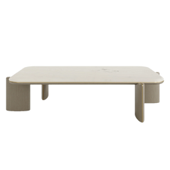 Raffiné Luxury Rectangle Natural Stone Top Coffee Table