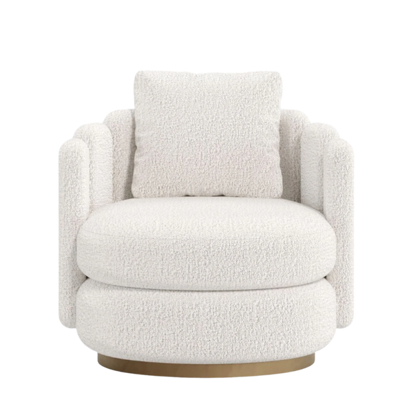 Casa Magna Contour Swivel Armchair: Opulant & Modern Style