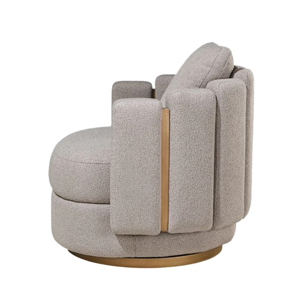 Casa Magna Contour Swivel Armchair: Opulant & Modern Style