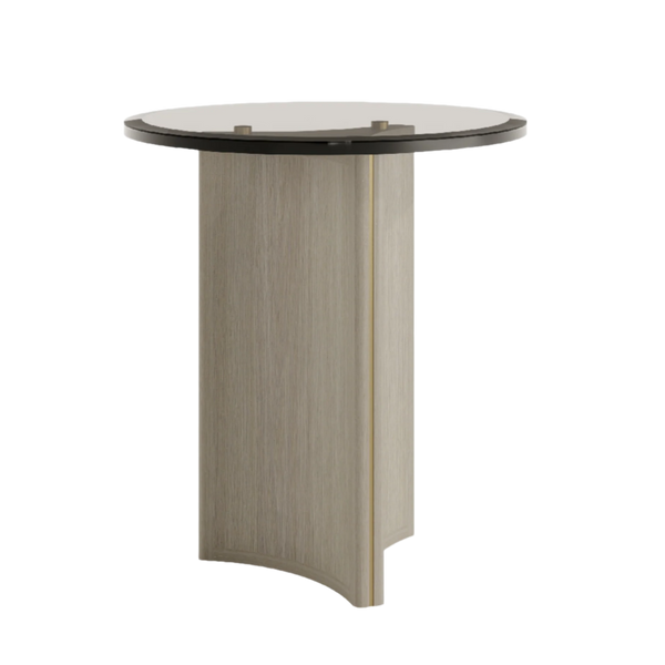 Trésor Luxury Round Top & Antique Brass Base Side Table