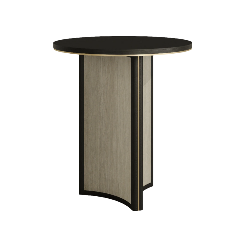 Trésor Luxury Round Top & Antique Brass Base Side Table