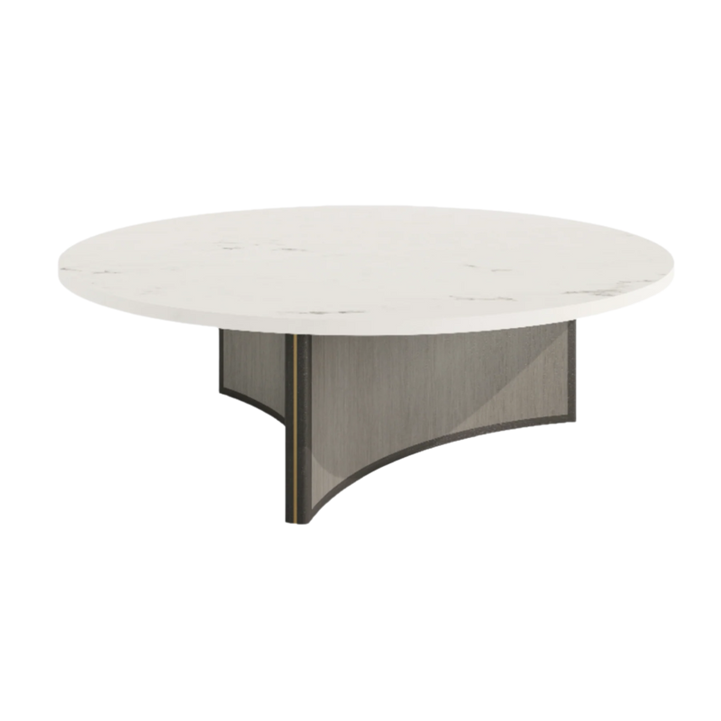 Trésor Luxury Round Natural Stone Top Coffee Table B
