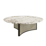 Trésor Luxury Round Natural Stone Top Coffee Table