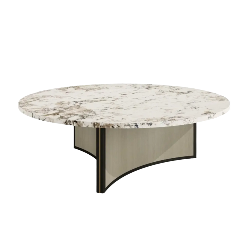 Trésor Luxury Round Natural Stone Top Coffee Table