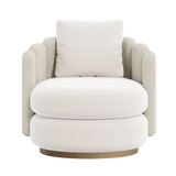 Casa Magna Contour Swivel Armchair: Opulant & Modern Style