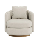 Casa Magna Contour Swivel Armchair: Opulant & Modern Style