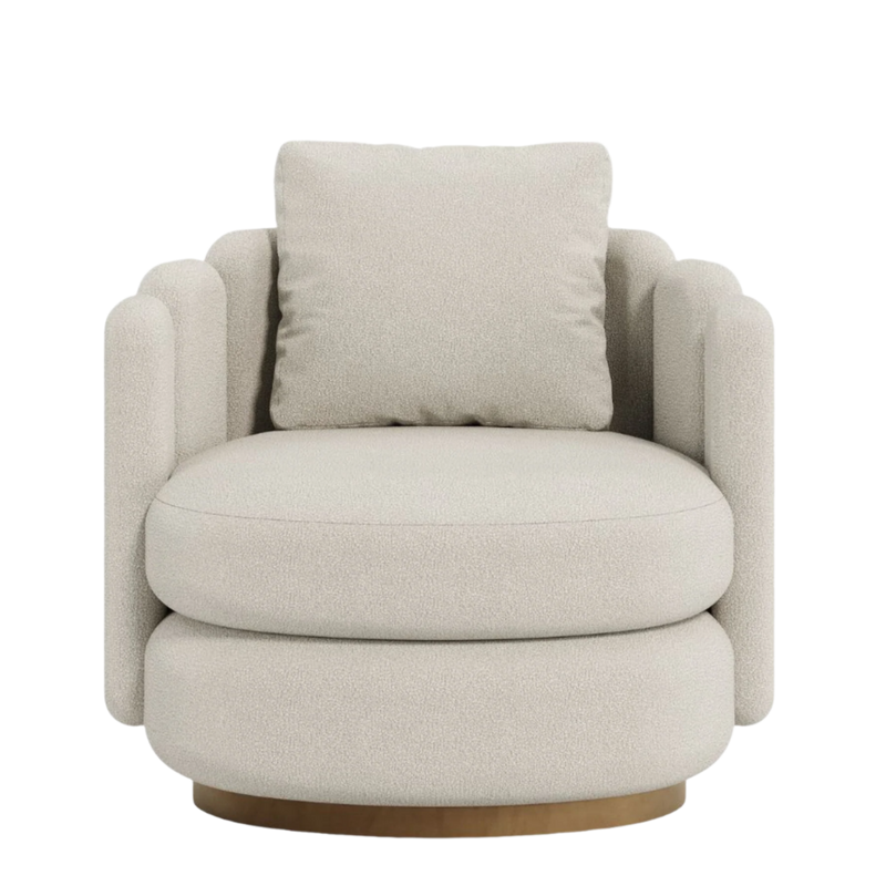 Casa Magna Contour Swivel Armchair: Opulant & Modern Style