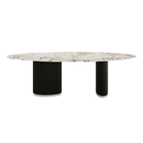Lustre Luxury Natural Stone Top Dining Table – Elegant & Sophisticated b