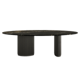 Lustre Luxury Natural Stone Top Dining Table – Elegant & Sophisticated C