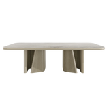Alba Luxury Natural Stone Top Dining Table – Sculptural Base C