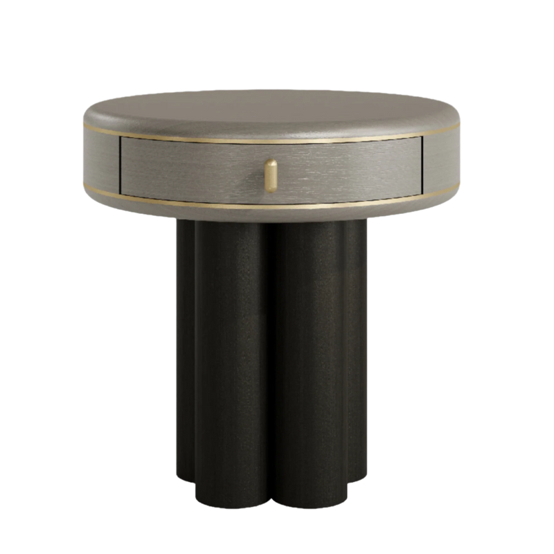 Casa Magna Ethereal Bedside Table: Sophisticated & Graceful Design