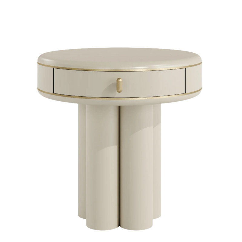 Casa Magna Ethereal Bedside Table: Sophisticated & Graceful Design