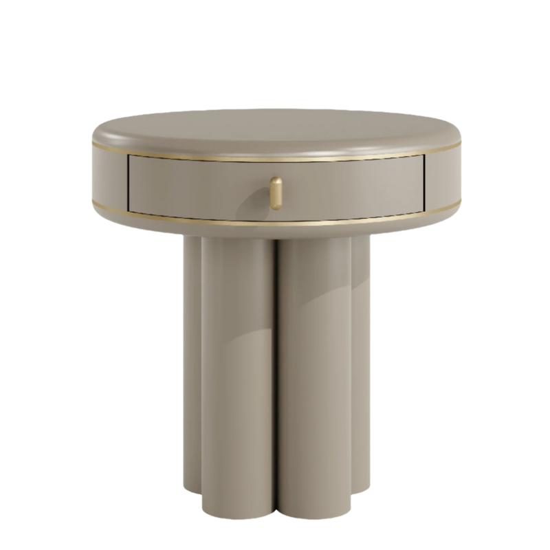 Casa Magna Ethereal Bedside Table: Sophisticated & Graceful Design