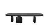 Underline Oval Coffee Table - Black Oak
