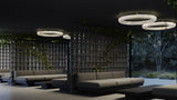 United Alabaster Halo Pipe Pendant Light in natural alabaster