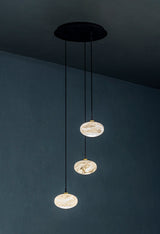 United Alabaster Oval Pendant Light, view 2